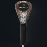 Elegant Brown Black White Leopard Print Custom Golf Head Cover<br><div class="desc">Chic Elegant Brown Black White Leopard Print Golf Head Cover Design. You can change or remove the name/initial as needed. You can also change the font type, font colour and font size if you want. Click "Edit Design" to find the editing tools. You can do whatever you like and make...</div>