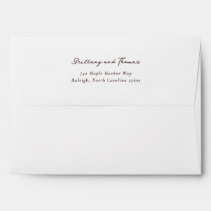 Elegant Brown Calligraphy Envelope