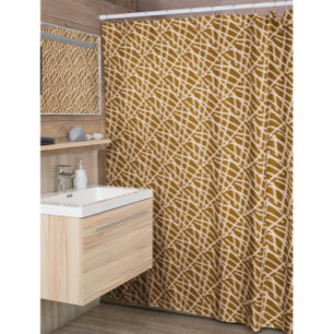 Elegant Brown Caramel Beige Abstract  Shower Curtain