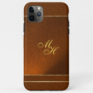 Elegant Brown Case with your Initials