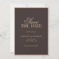 Elegant Brown Classic Old Money Wedding