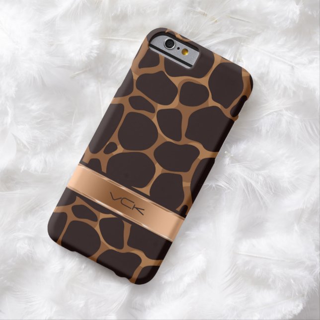 Elegant Brown & Copper Leopard Print Case-Mate iPhone Case (In Situ)