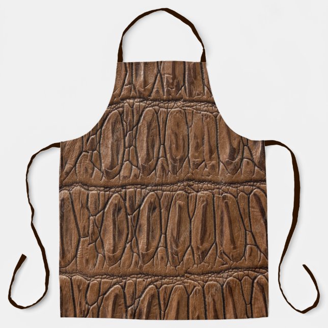 Elegant Brown Crocodile  Apron (Front)