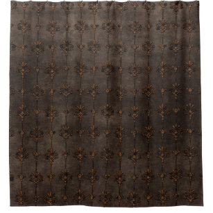 Elegant Brown Damasks Shower Curtain