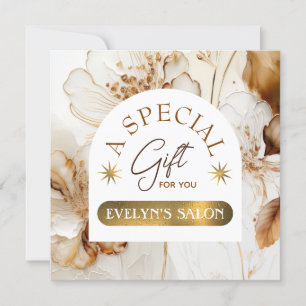 Elegant brown flowers gift certificate