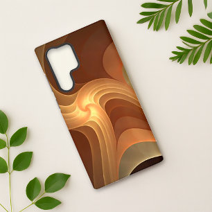 Elegant Brown Fluid Flow Minimalist Art Case