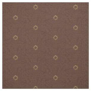 Elegant Brown Geometric Tile Pattern Fabric