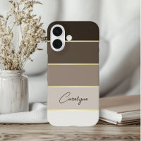 Elegant brown gold Personalised Colour Stripes