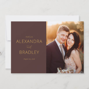 Elegant Brown Gratitude Thank You Card