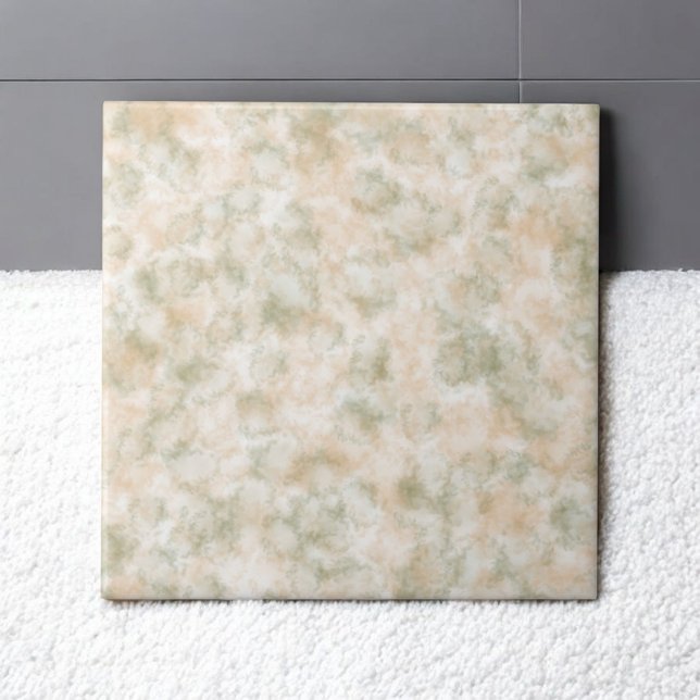 Elegant Brown Green Watercolor Marble Modern  Tile (Creator Uploaded)