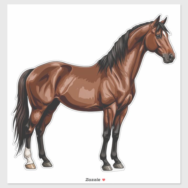 Elegant Brown Horse (Sheet)