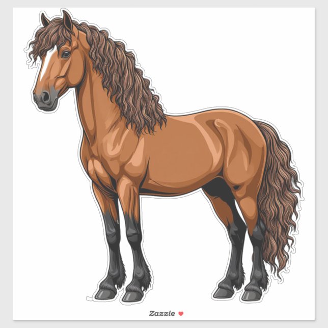 Elegant Brown Horse (Sheet)