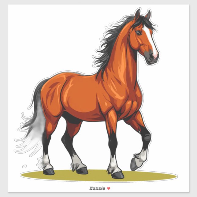 Elegant Brown Horse (Sheet)