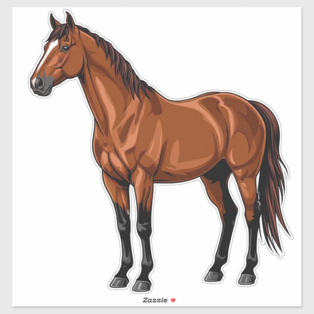 Elegant Brown Horse (Sheet)
