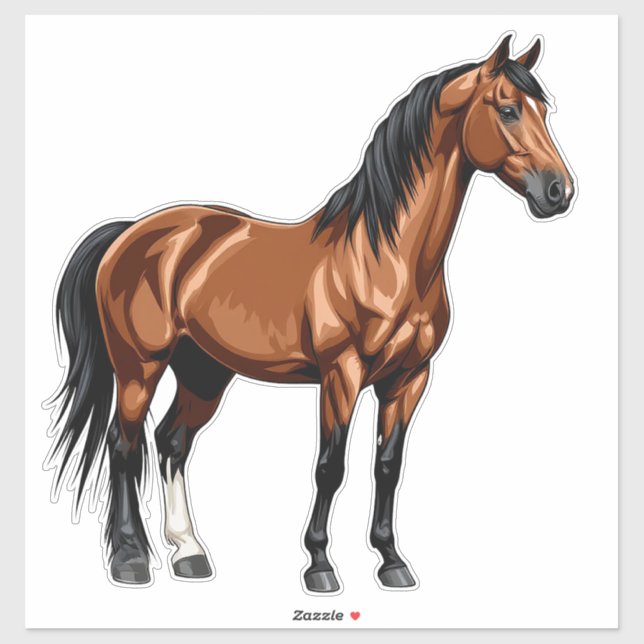 Elegant Brown Horse (Sheet)