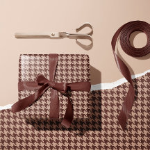 Elegant Brown Houndstooth Classic Preppy Pattern