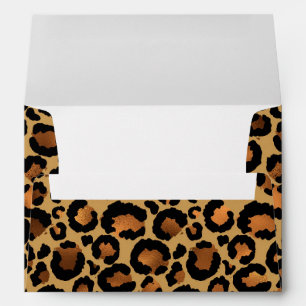 Elegant Brown Leopard Spots Wild Animal Glam Envelope