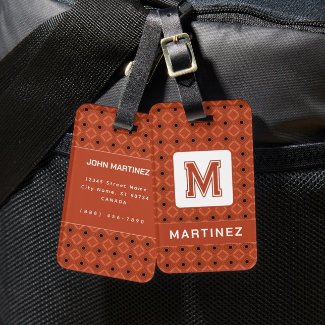 Elegant Brown Luggage Tag for Man (Creator Uploaded)