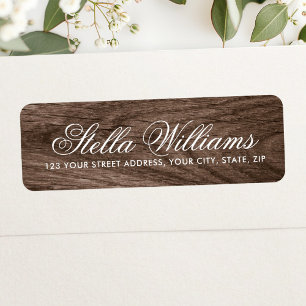 Elegant brown oak wood grain calligraphy script