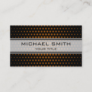 Elegant Brown Polka Dot Pattern Business Card