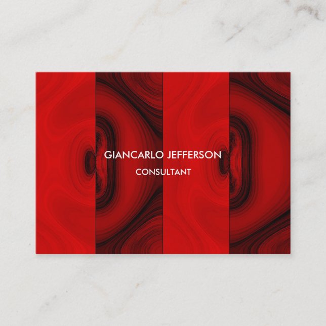Elegant Brown Red Minimalist Professional Classy Business Card (Front)