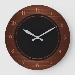 Elegant brown shaded wall clock