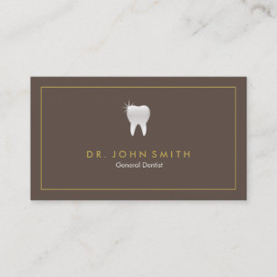 Elegant Brown Shiny Tooth Dental Appointment Frame