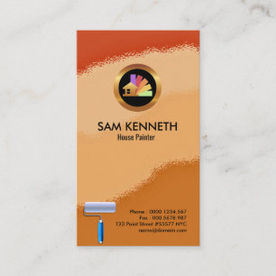 Elegant Brown Spray Paint Shades House Painter Business Card