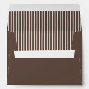 Elegant Brown Stripes Envelope