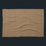 Elegant Brown Stripes Tea Towel<br><div class="desc">Elegant brown stripes pattern. Dark brown and fallow brown alternating stripes.</div>