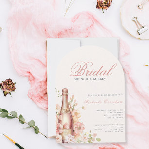 Elegant  Brunch and Bubbly Bridal Shower Invitation