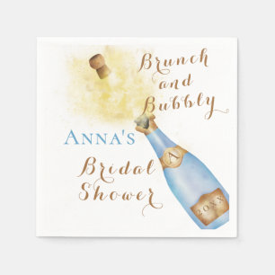 Elegant Brunch and Bubbly Bridal Shower Napkin