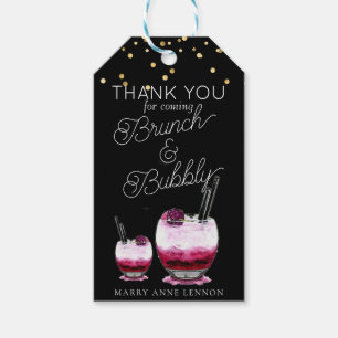 Elegant Brunch and Bubbly Gift Tags