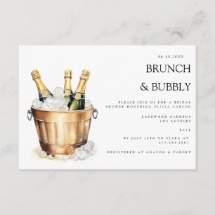 Elegant Brunch & Bubbly Bridal Shower Invitation