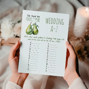Elegant Brunch Perfect Pear Bridal Shower Game