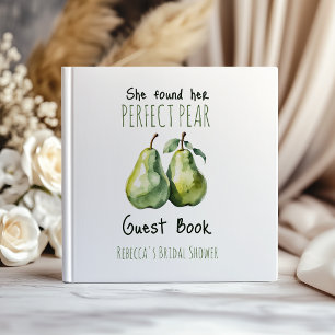 Elegant Brunch Perfect Pear Bridal Shower Guest Book