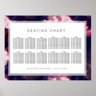 Elegant Brush Stroke Wedding Seating Chart