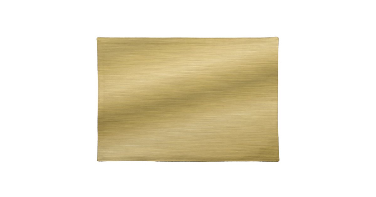 Elegant Brushed Gold Placemat Zazzle