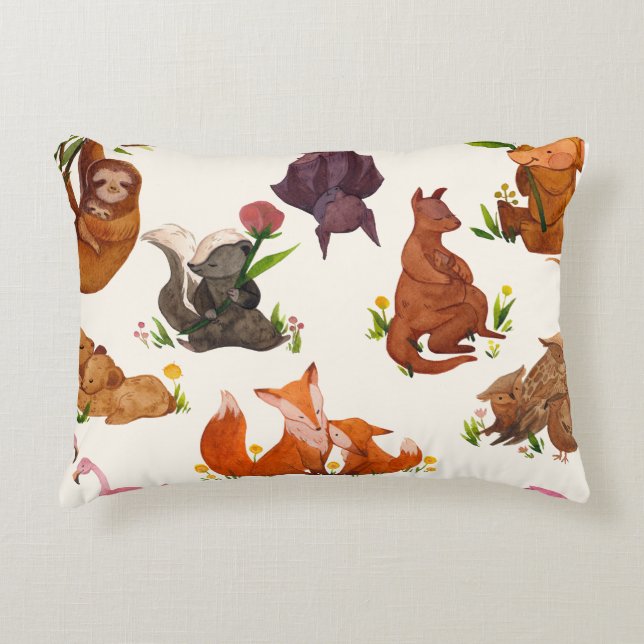 Elegant Brushed Polyester Decorative Throw Pillow (Front)