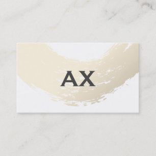 Elegant Brushed with Monogram Business Card