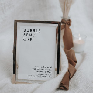 Elegant Bubble Send Off Wedding Reception Sign