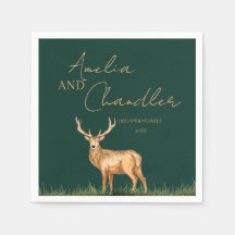 Elegant Buck Deer Christmas Family Name