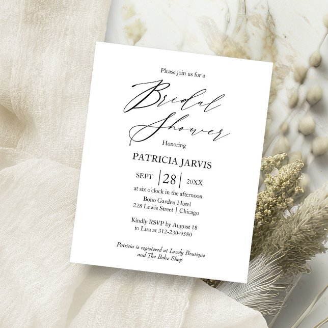 Elegant Budget Bridal Shower Invitation Flyer (Creator Uploaded)