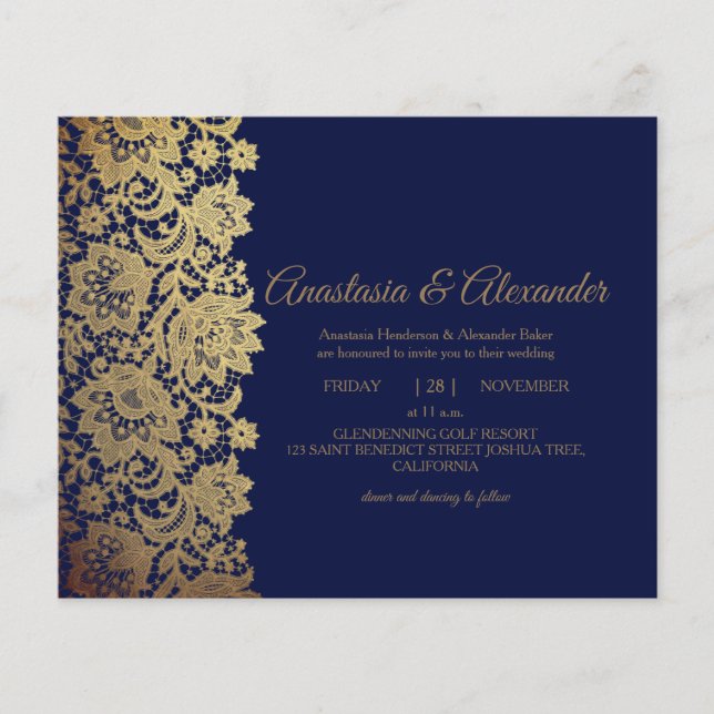 Elegant Budget Invitation to wedding ceremony. Fly Flyer (Front)