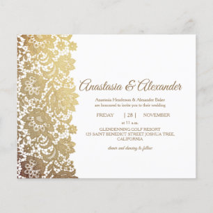 Elegant Budget Invitation to wedding ceremony. Flyer