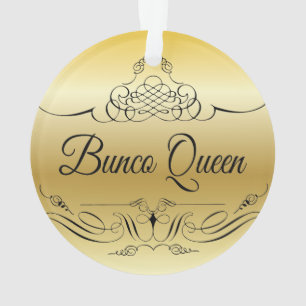 Elegant Bunco Ornament With Gold Gradient