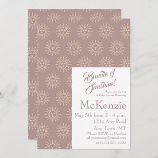 Elegant Bundle Of Sunshine Celestial Baby Shower Invitation