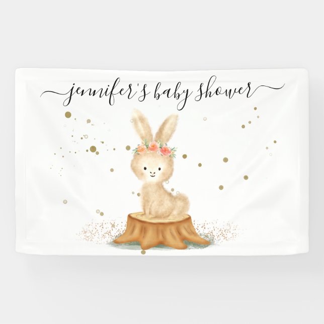 Elegant Bunny Rabbit wildlife farm forest animal Banner (Horizontal)