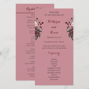 Elegant Burgandy Dusty Rose Floral Wedding