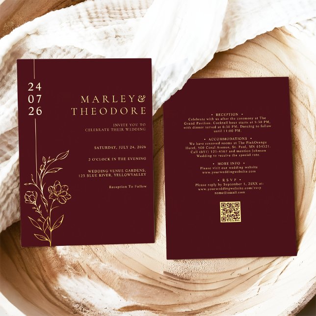 Elegant Burgundy All In One Wedding Gold (Creator Uploaded)